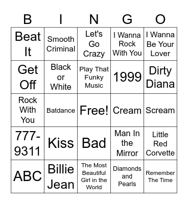 Singo Bingo Card