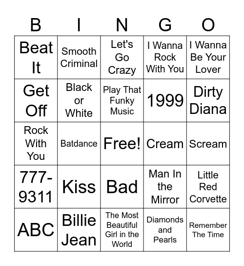 Singo Bingo Card