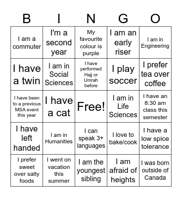 Bingo Card