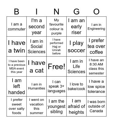 Bingo Card