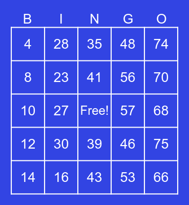 Plano West Senior High Bingo Card