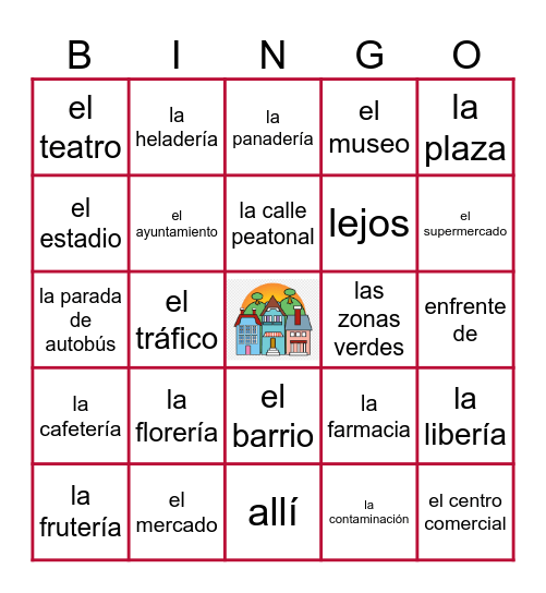 Mi barrio Bingo Card