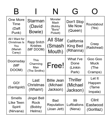 Fortnite Festival 2024 Bingo Card