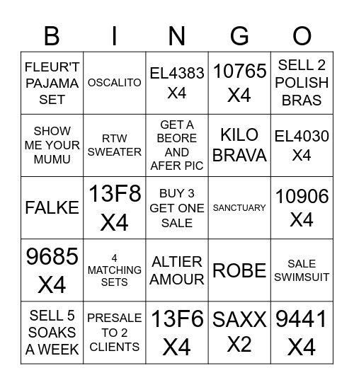 Bingo - Leila Bingo Card