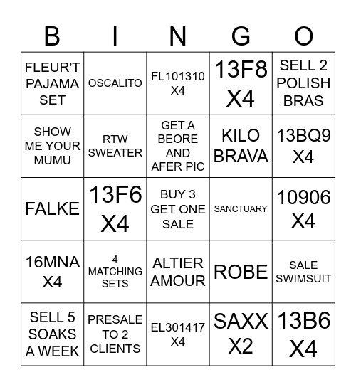 Bingo - Shie Bingo Card