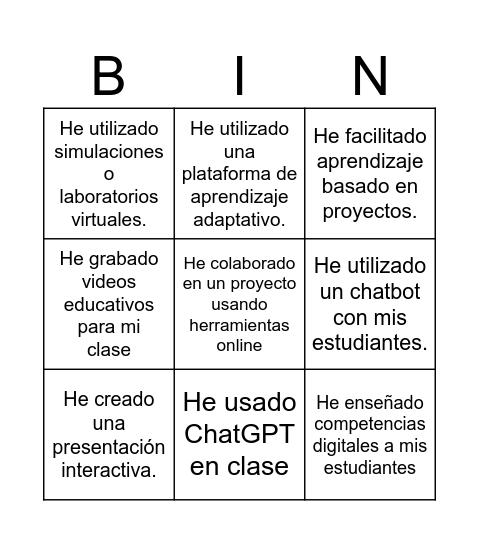 Tec de Costa Rica Bingo Card