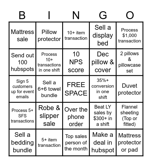 PARACHUTE HOME BINGO Card