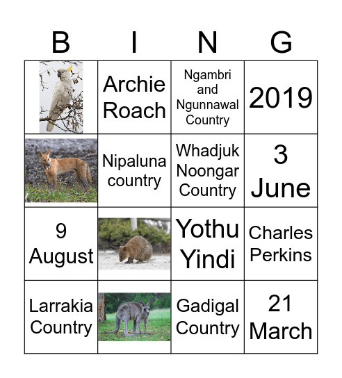 People Branch Bingo Card