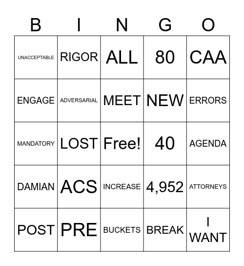 SELPA Assistant Principal Training Bingo Card