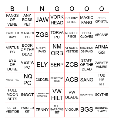 Ultimate Unity BINGOOO Bingo Card