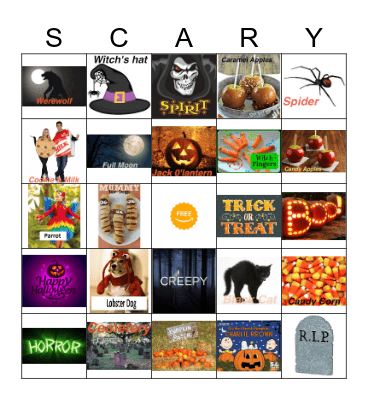 Halloween Bingo Card