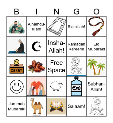 Islamic Bingo Card