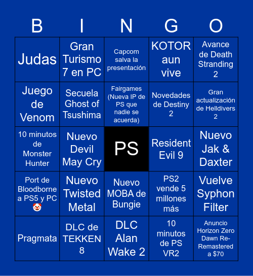 STATE OF PLAY - SEP 2024 Bingo Card