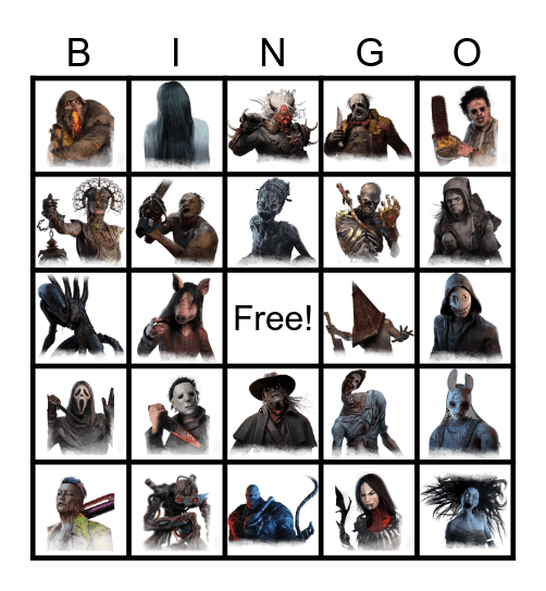 Dead By Daylight Killer Bingo Card