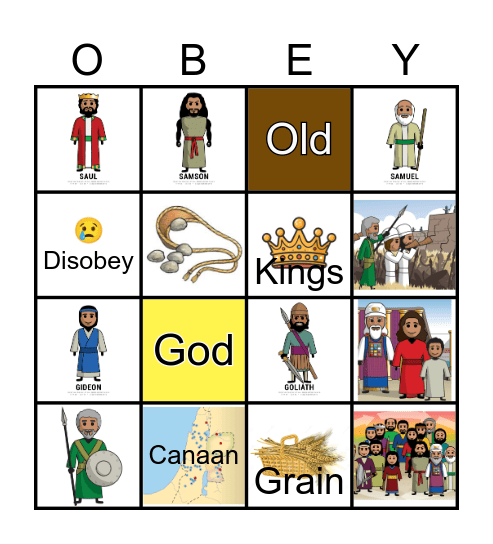 Canaan Land Bingo Card