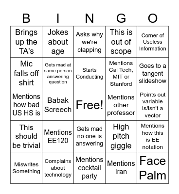 Babak Bingo Card