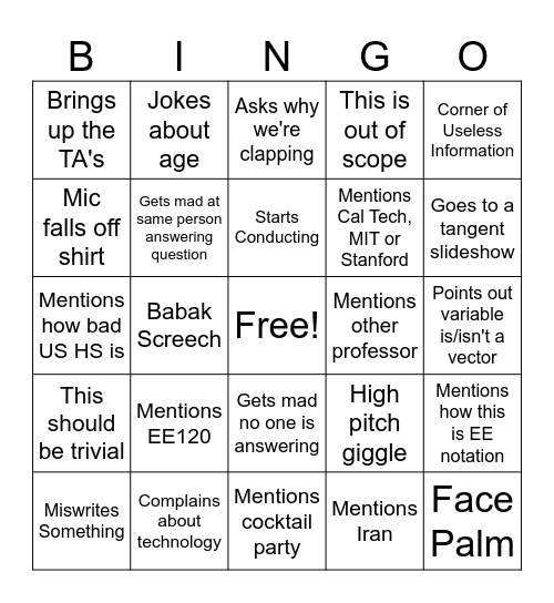 Babak Bingo Card