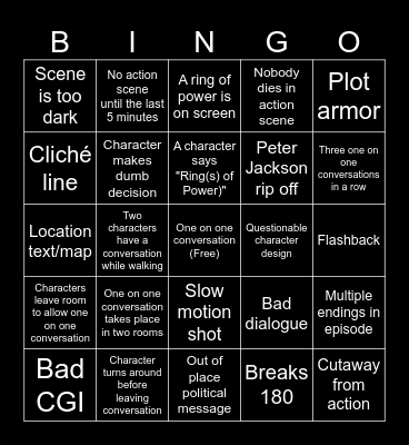 🅱ings of Power Bingo Card