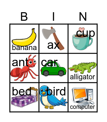 Reception Bingo Card