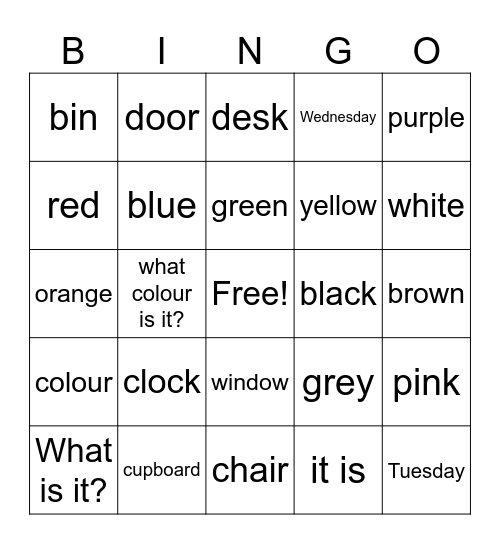 review Bingo Card