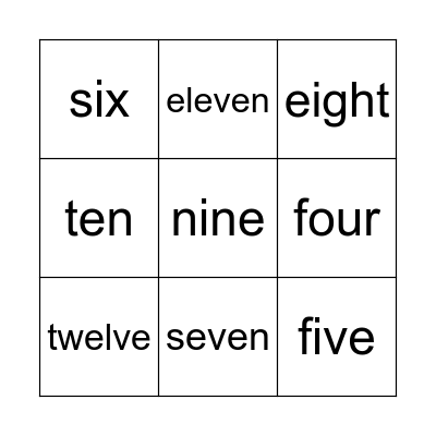 I am ___ years old! Bingo Card