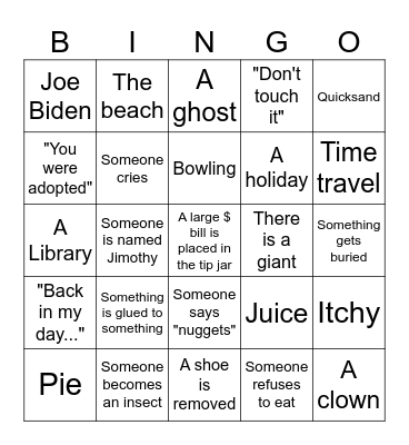 Monster Box Comedy Bingo Card