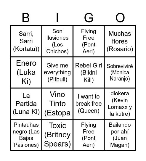 BINGO Card