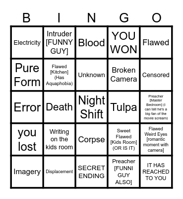 ALTERNATE WATCH Bingo Card