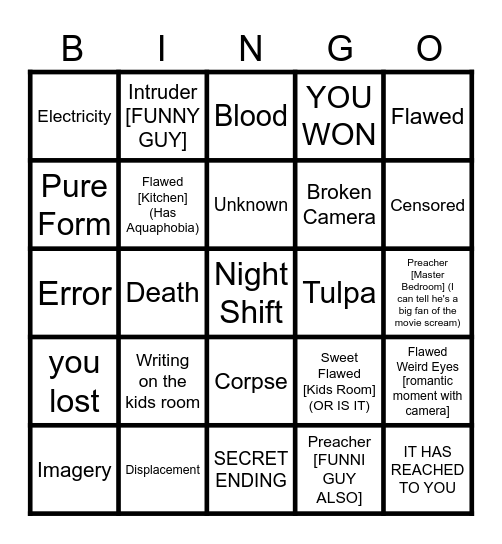 ALTERNATE WATCH Bingo Card