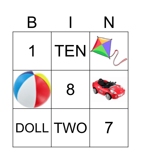 TOYS Bingo Card