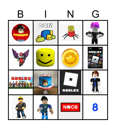 Roblox Bingo Card