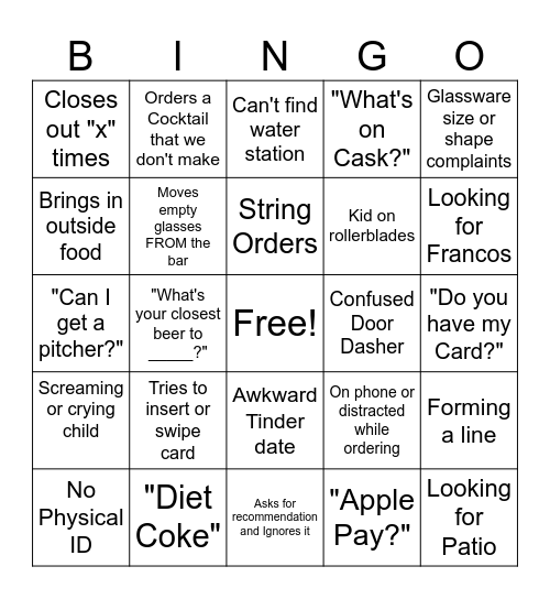 LS CUSTOMER BINGO Card