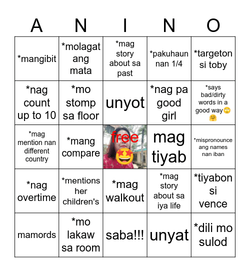 SHADOW BINGO!!!! Bingo Card