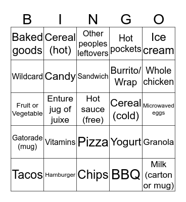 Normal regular bngo Bingo Card