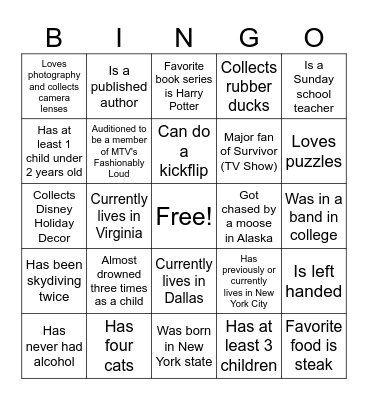 Native Apps Icebreaker! Bingo Card