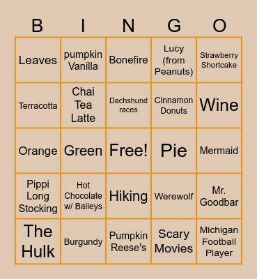 It's Fall Witches Bingo Card