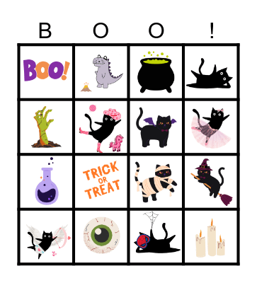 Black Cat  Bingo Card