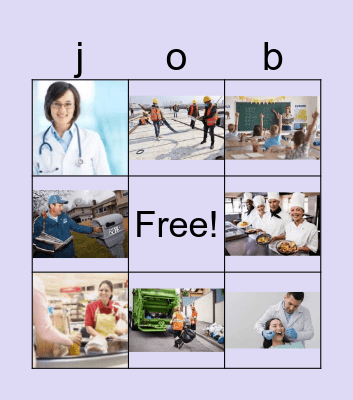 Community Jobs Bingo Card