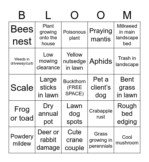 BBBingo Card