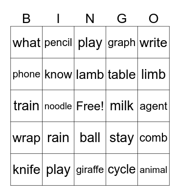 Unit 1 Review Bingo Card