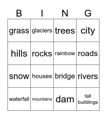 Canada Video BING Bingo Card