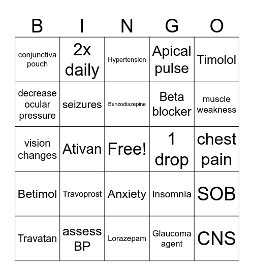 Meds wk 5 Bingo Card