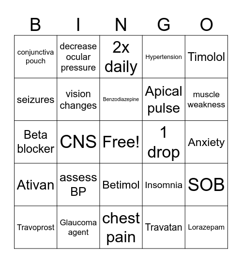 Meds wk 5 Bingo Card