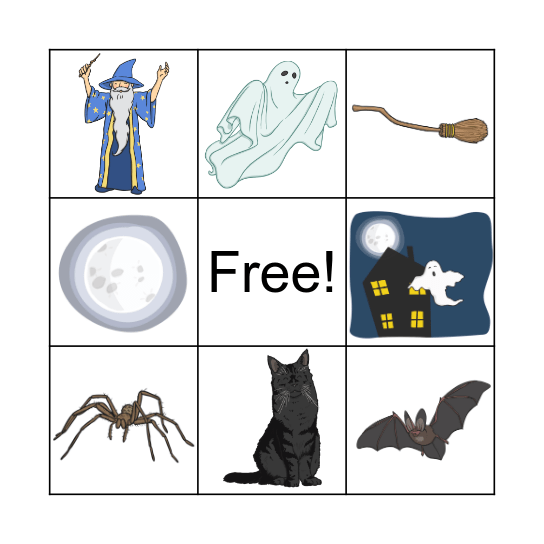 Noche de brujas ('night of witches') - Halloween Bingo Card