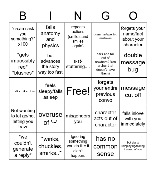 C.AI BINGO Card