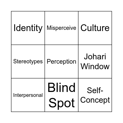 Chapter 3 Bingo! Bingo Card