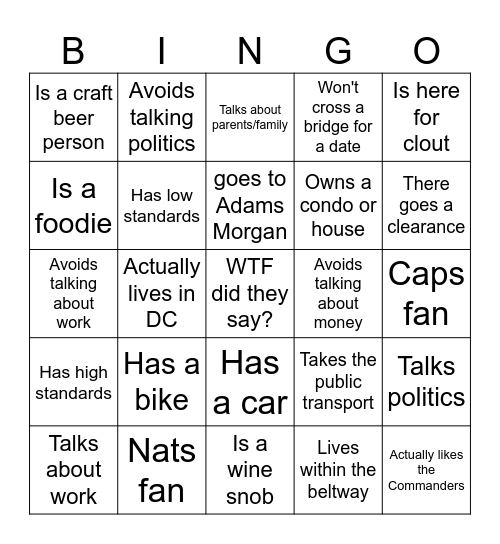 Love Is Blind Season 7 Bingo Card