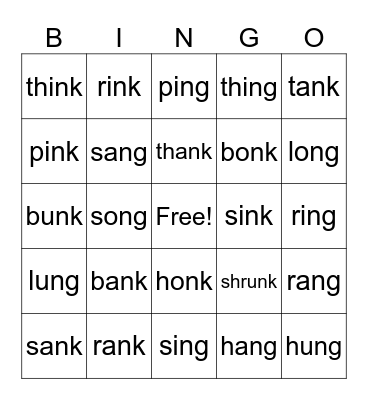 Welded Sounds Bingo Card