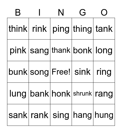 Welded Sounds Bingo Card