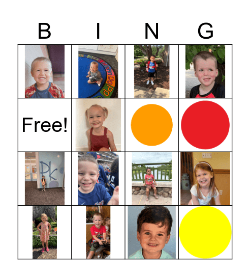 Afternoon Bingo Card